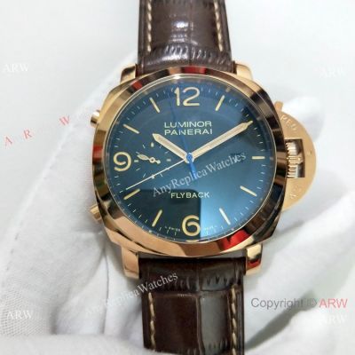 New Copy Panerai Luminor Flyback PAM00525 Watch Rose Gold